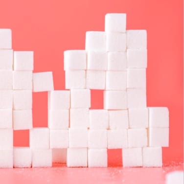 sugar cubes stacked on top of each other